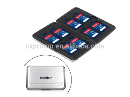 Best Selling Aluminum Memory Card storage Sd Card Case for SD card and Micro Sd