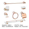 Wall Mounted Rose Golden Zinc Bathroom Accessory Sets