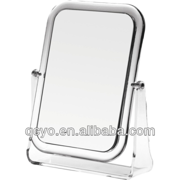 China rectangle acrylic mirror with flexible/rotating acrylic stand