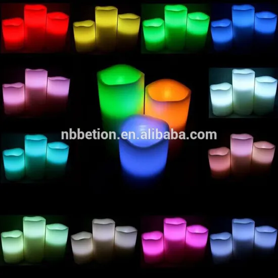 led candle remote control Color changing flameless real wax led candle