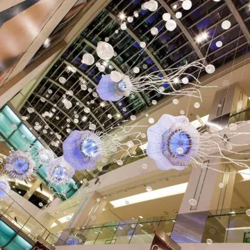 Multicoloured Floating Shopping Mall Pendant Light