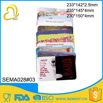 hot sale different style sqaure melamine plastic cutting board set