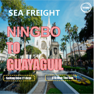 Ningbo에서 Guayaguil 에콰도르까지 해양화물 서비스