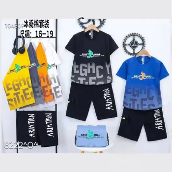 Summer Cotton Pants Sets for Big Kids Boys Size 16-19 with Patterns - $3.85 Model HMK013