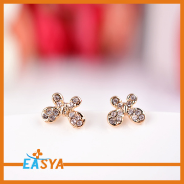 New Fashion Lead Free Alloy Gold Skull Earrings Jewelry Wholesale