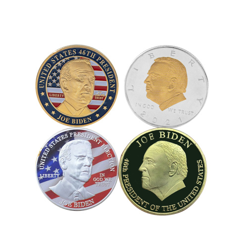 Custom Metal Gold Plated Collection Joe Biden Coin