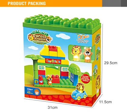 Animal plastic building bricks educational bricks