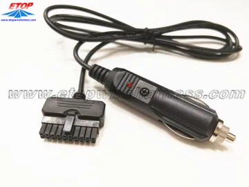 cigarette lighter cable to molded mini-fit connector