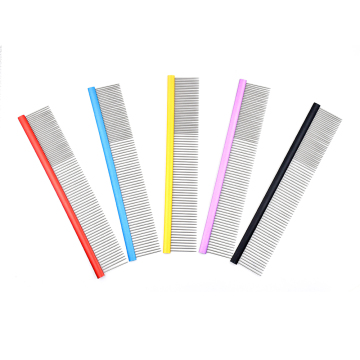 Professional Lightweight Pet Hair Grooming Stainless Steel Needle Teeth Comb for Dogs and Cats