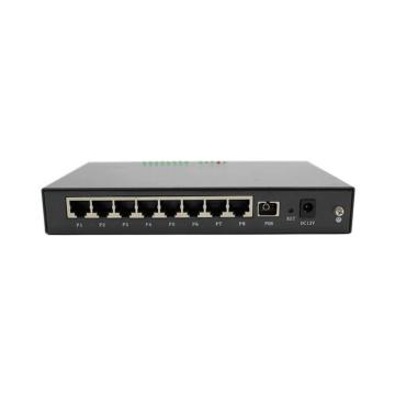 สีดำ Epon Onu 8 Ethernet Port Poe ย้อนกลับ