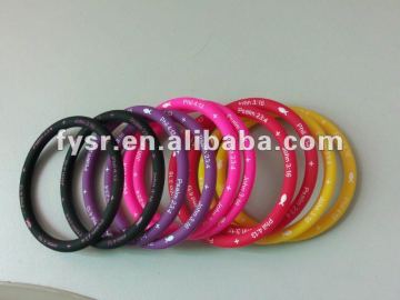Fashion jewelry silicone bangle silicon wristband