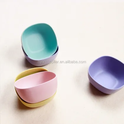 Colorful Small Bamboo Fiber Salad Bowl