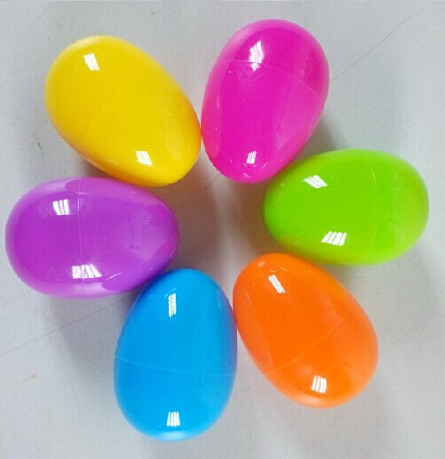 Free shipping 6 color Easter gift decoration Plastic eggs Easter Egg 6x4cm 50pcs/lot