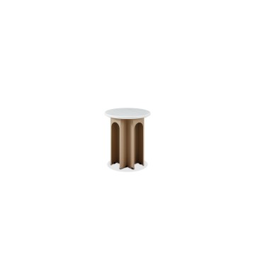 Modern furniture MDF wood round coffee side table