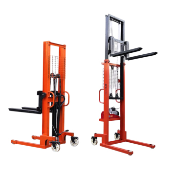 2023 New Manual Hydraulic Stacker Self Loading Portable Electric Stacker