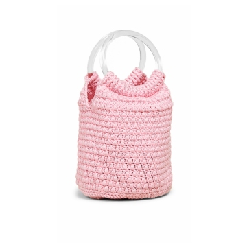Σχεδιασμός τσάντας Hot Fashion Pink Crochet