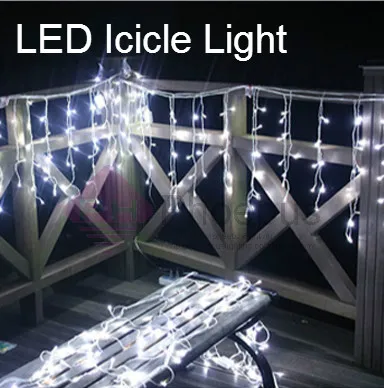 110V 220V Led Falling christmas icicle curtain light for led holiday lights