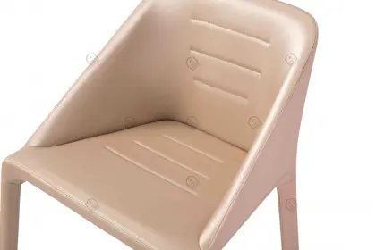 Faux leather pink Manta chairs