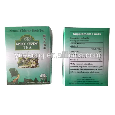 Ginkgo Ginseng Tea- herb teabag