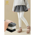 Calça feminina de veludo com fundo grosso e meias para bebê