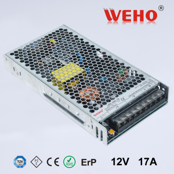 LRS-200-12 30mm ultra thin slim typy ac to dc 85-264VAC 200w 12v switching power supply