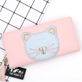 Cartera de PU de gato lindo dimensional personalizado