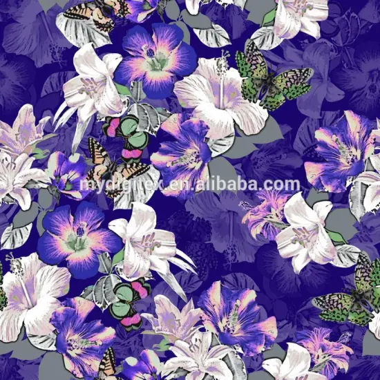 Digital printing silk custom printed silk fabric