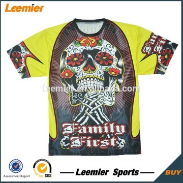 Custom number low price skull design tshirt