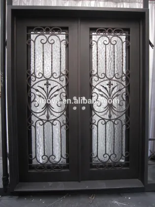 Straight Top Entry Wrought Iron Door Design