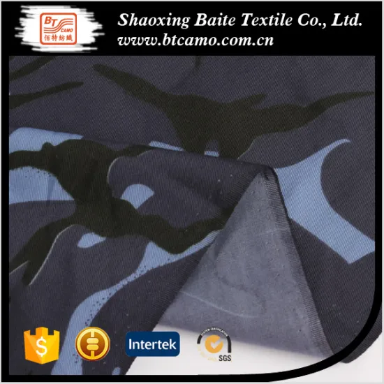 warcamouflage blue military navy blue twill army camouflage fabric for garment