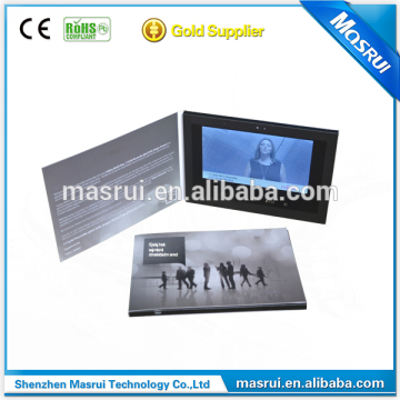 sample free lcd video brochure card /lcd video book/lcd video card