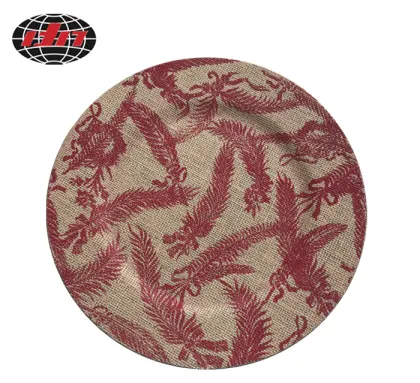 Printing Linen Plastic Charger Plate