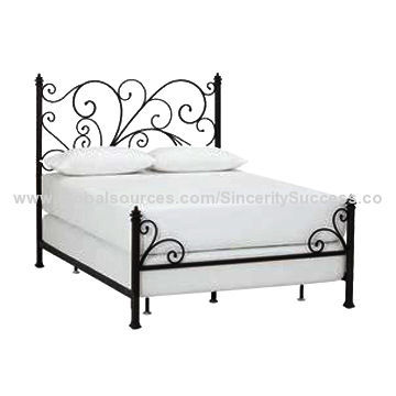 Wrought Iron Bed for Adult, Power Coating, Various Styles