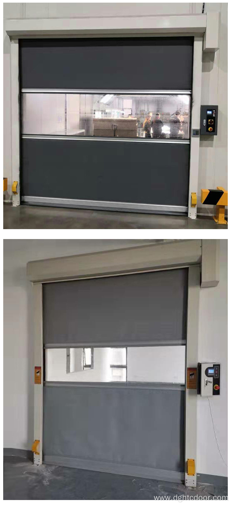 Anti-static fast rolling shutter door