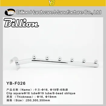 clothes store display euro hook metal straight arm bar hook