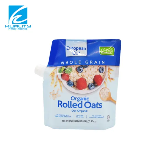 Customized Reusable Stand-Up Spout Pouch for Oat