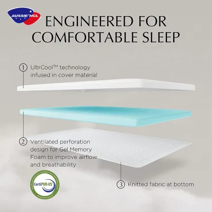 colchon aussie memory roll gel twin inch mattress