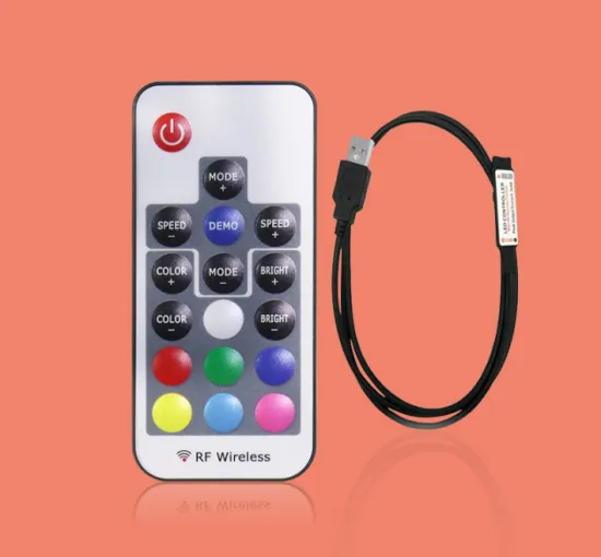 DDP Customizable Colors Multi Modes RF Wireless 17-Key RGB LED Controller with USB