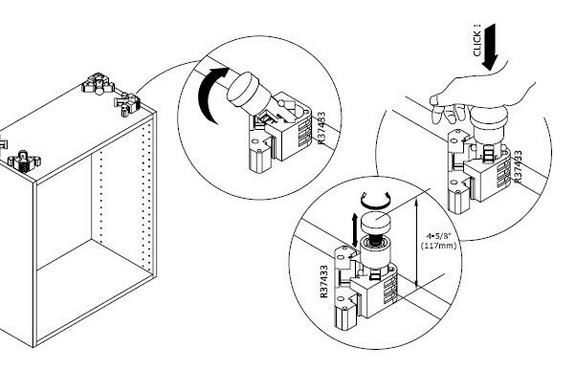 adjustable leg for kitchen cabinet