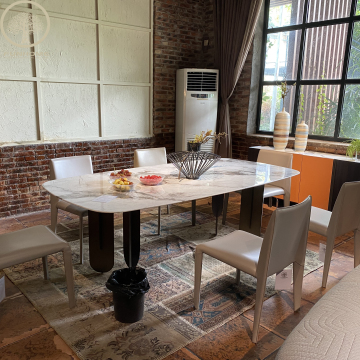 Hot Selling Modern Luxury Rectangular Marble Dining Table