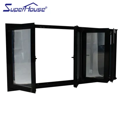 Soundproof Curtain Folding Aluminum Windows and Doors for Balconies