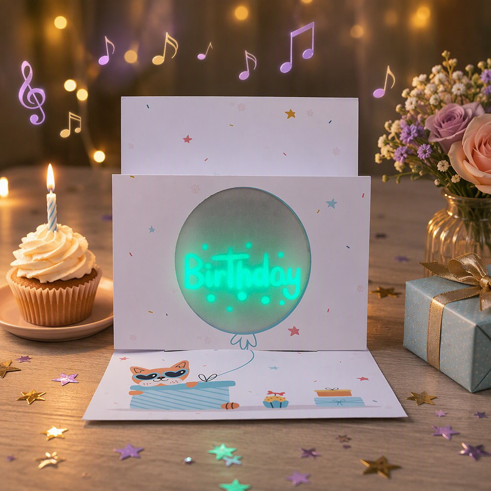 Happy Birthday LED Card