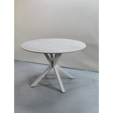 Mesa redonda moderna para exterior con superficie de piedra sinterizada