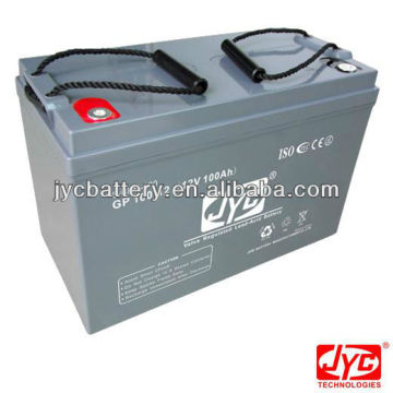επαναφορτιζόμενη μπαταρία πηκτής 12V100AH ​​για το σύστημα τηλεπικοινωνιών EPS EPS με καλή τιμή