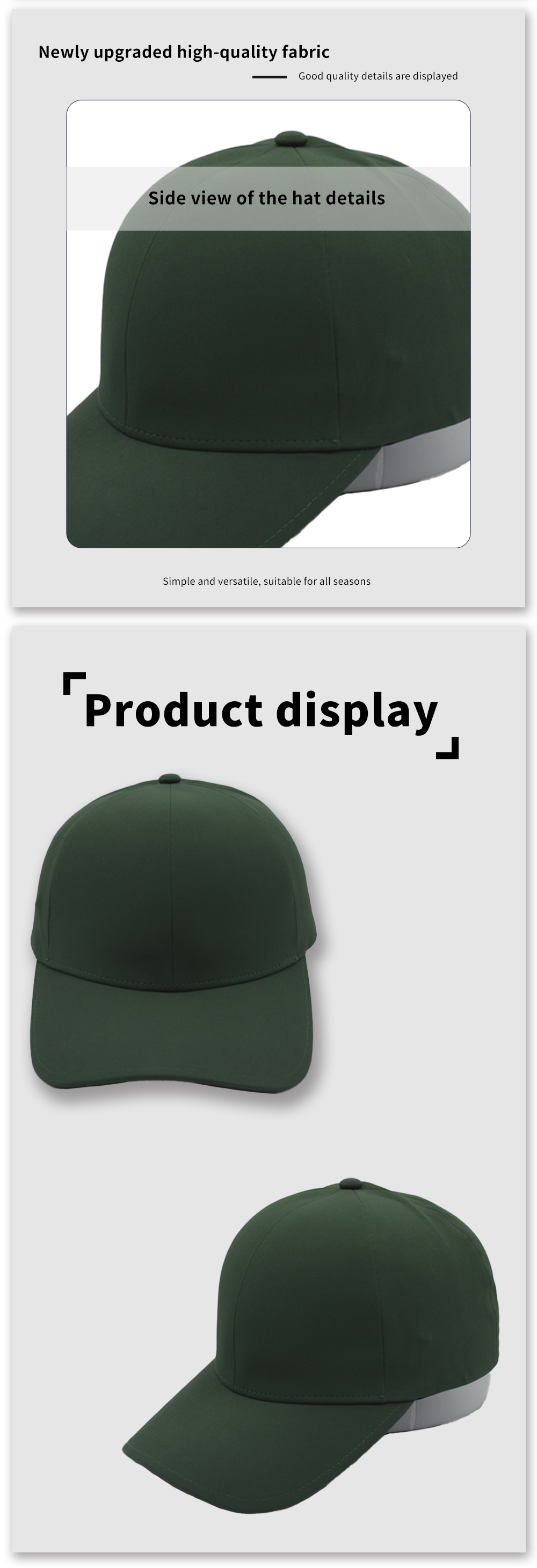 Seamless Baseball Cap for Daily Wear
