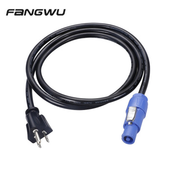 Custom Length Stage Lighting Power Supplies with Aerial Plugs and AWG14 Cables: American Standard