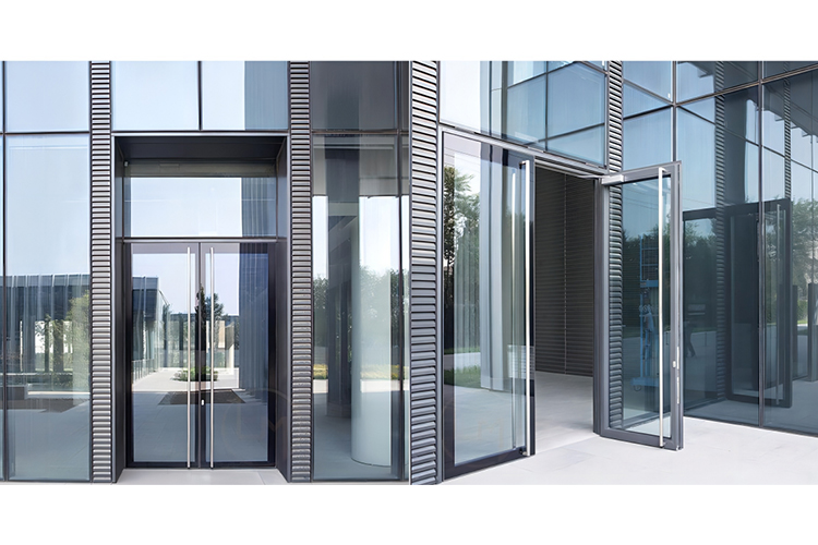 aluminium double swing door