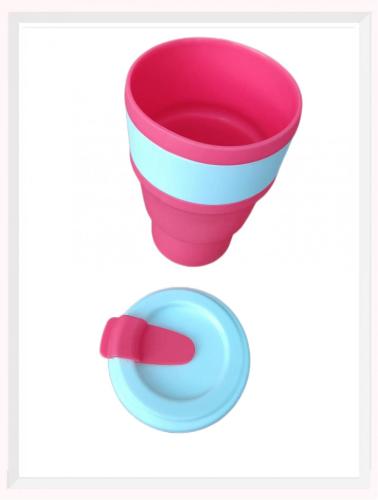 Portable silicone mug for children