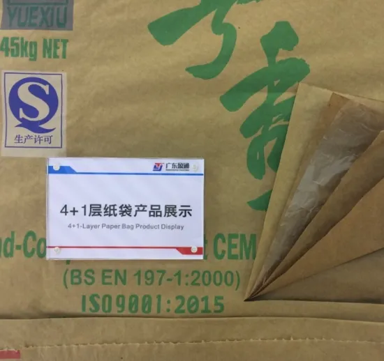 Waterproof paper plastic valve pocket for cement packaging