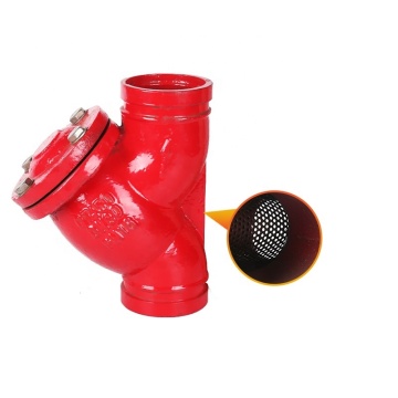 Y Type Strainer with Grooved Ends - Ductile Iron Filter for Water Pumps and Manual Control Valves